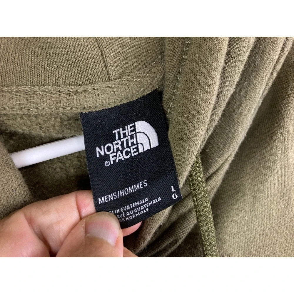 The North Face Hoodie Mens L Olive Green Bear Mountain Graphic Nature Gorpcore